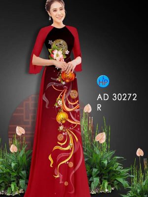 Vải Áo Dài Hoa In 3D AD 30272 25